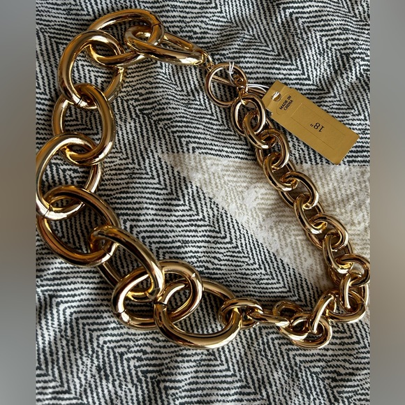 NWT True to Form Large Gold Tone Chain Choker - Picture 2 of 2